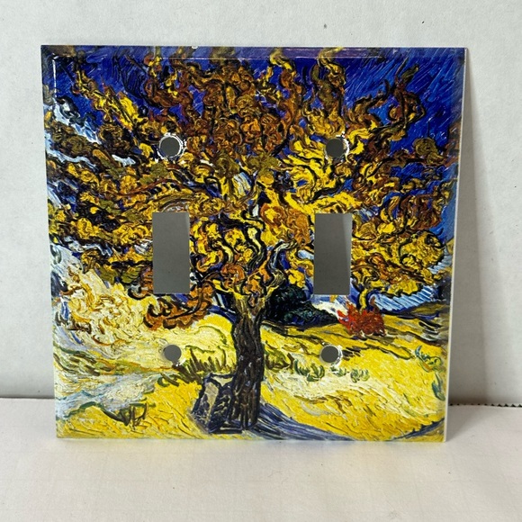 Mulberry Tree Van Gogh Double Light Switch Cover Decorative Wall Plate - Picture 1 of 3